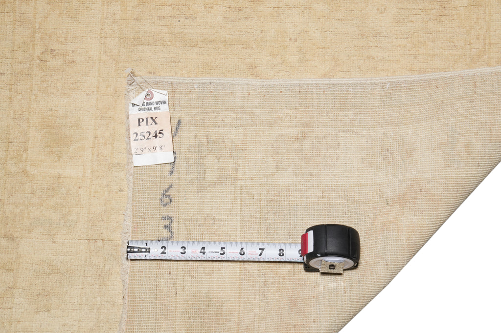 2.9 x 10' Feet  Faded Washed Colors Natural Wool Handmade Runner #PIX-25245