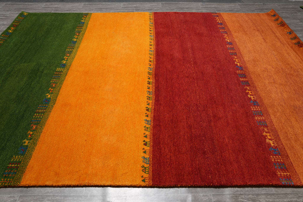 9 x 12 Quality Handmade Wool Modern Gabbeh Rug #F-4536