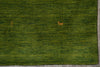 Load image into Gallery viewer, 9 x 12 Green Plain Solid Color Handmade Contemporary Gabbeh Rug #F-4537