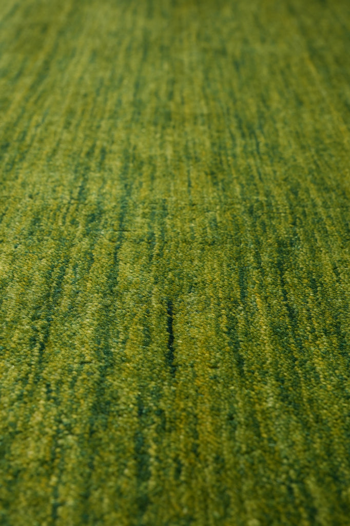 9 x 12 Green Plain Solid Color Handmade Contemporary Gabbeh Rug #F-4537