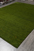 Load image into Gallery viewer, 9 x 12 Green Plain Solid Color Handmade Contemporary Gabbeh Rug #F-4537