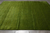 Load image into Gallery viewer, 9 x 12 Green Plain Solid Color Handmade Contemporary Gabbeh Rug #F-4537