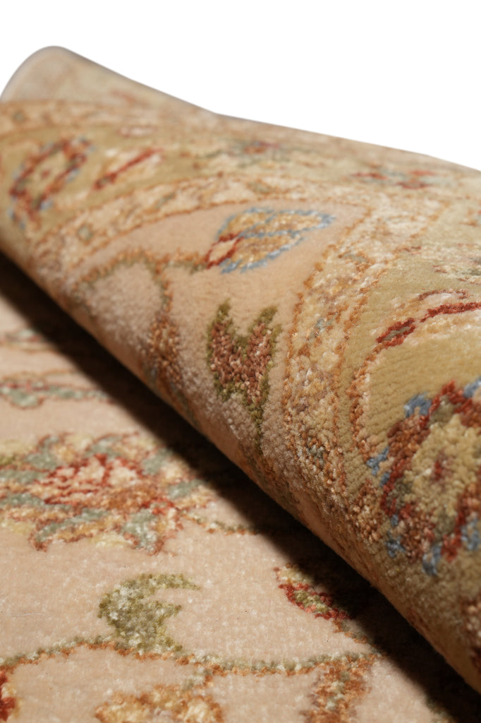 2.9 x 11.9' Feet Long Handmade Runner Beige Gold #B-73736