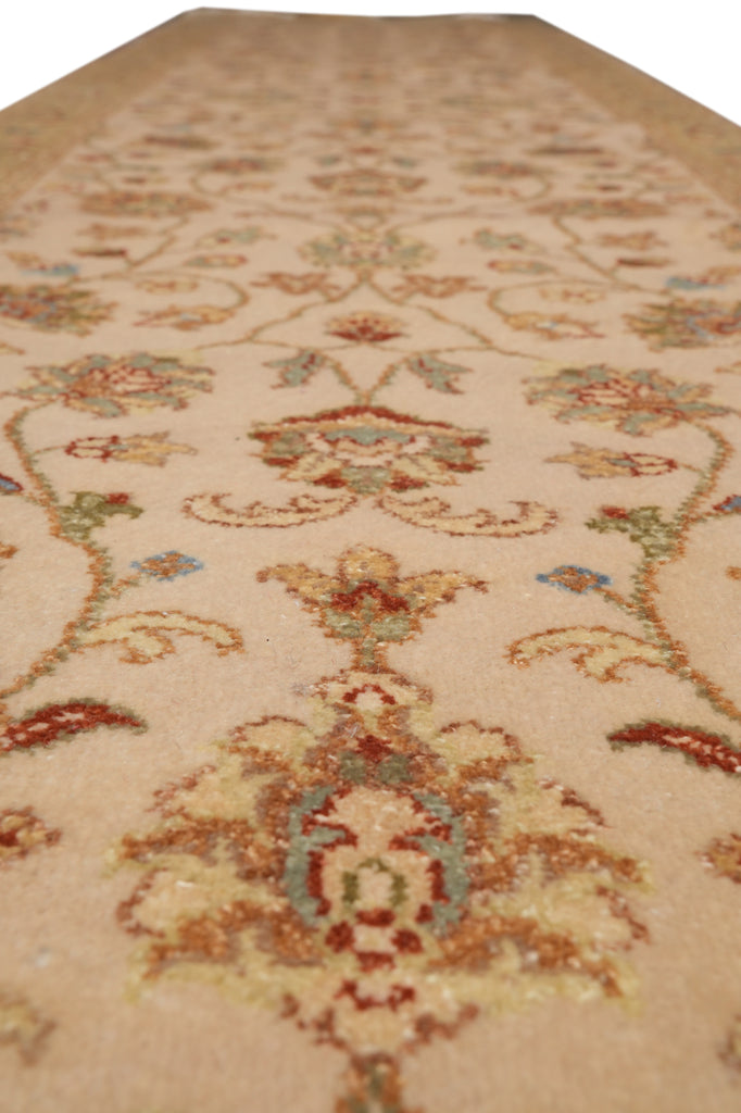 2.9 x 11.9' Feet Long Handmade Runner Beige Gold #B-73736