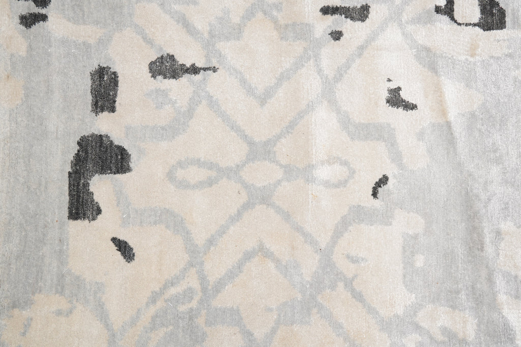 9 x 11.9 Handmade Modern Quality Rug Wool and Silk #F-4538