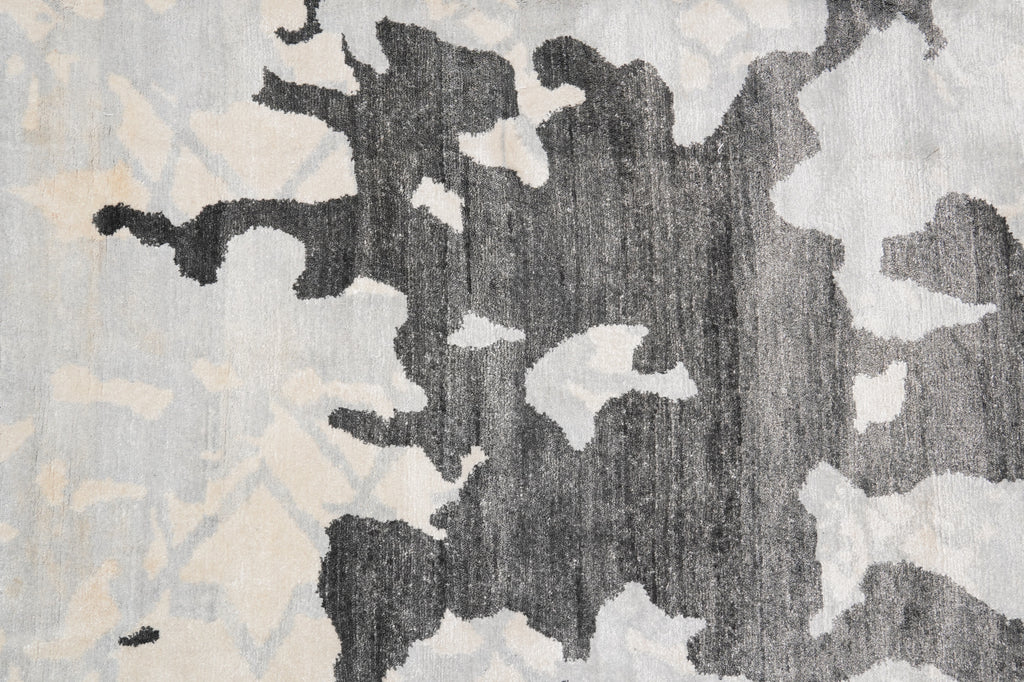 9 x 11.9 Handmade Modern Quality Rug Wool and Silk #F-4538
