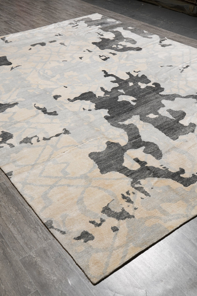 9 x 11.9 Handmade Modern Quality Rug Wool and Silk #F-4538