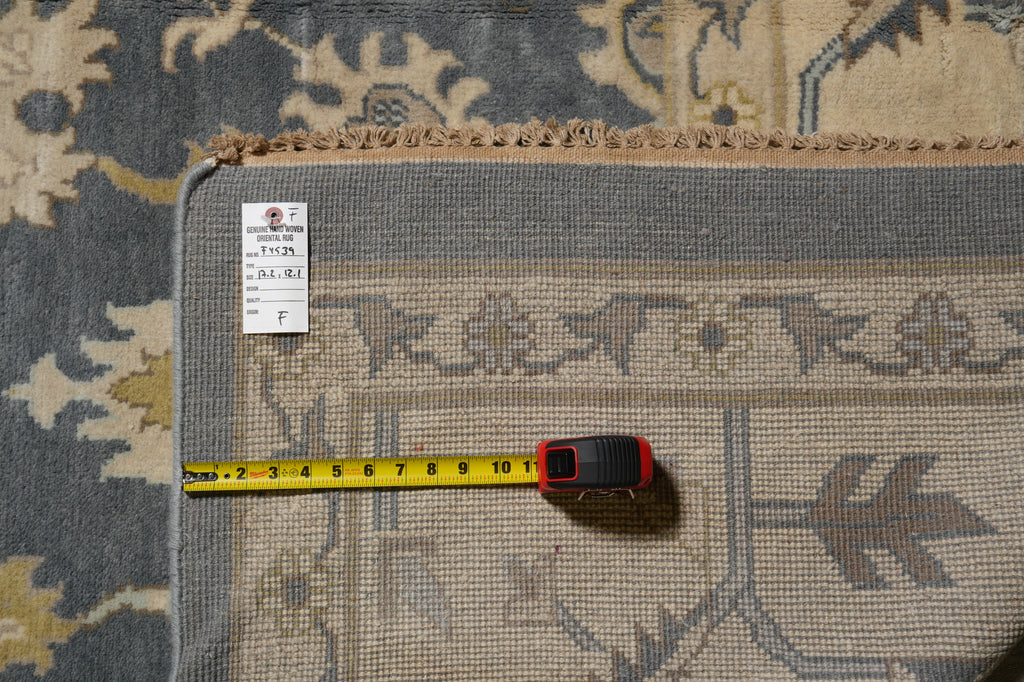 12 x 17 Large Handmade Wool Rug Gray #F-4539