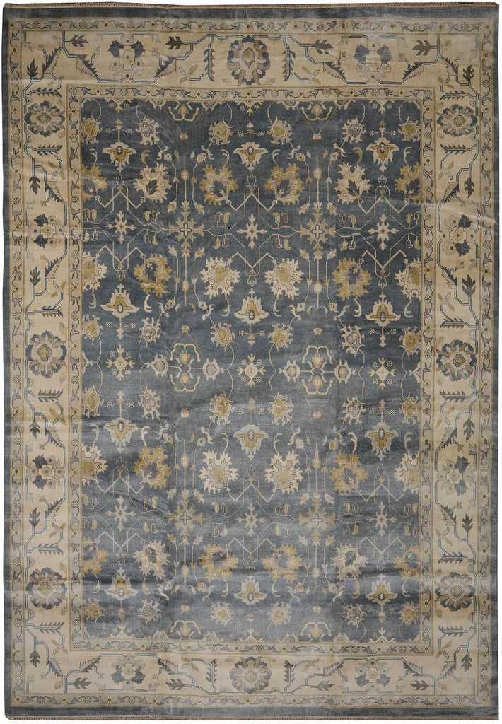 12 x 17 Large Handmade Wool Rug Gray