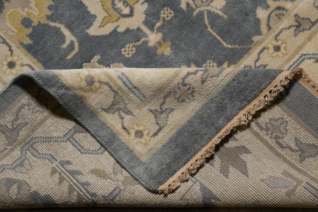 12 x 17 Large Handmade Wool Rug Gray #F-4539