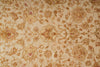 Load image into Gallery viewer, A close-up of a beige fabric with an intricate floral and vine pattern woven in gold, brown, and muted pink threads.