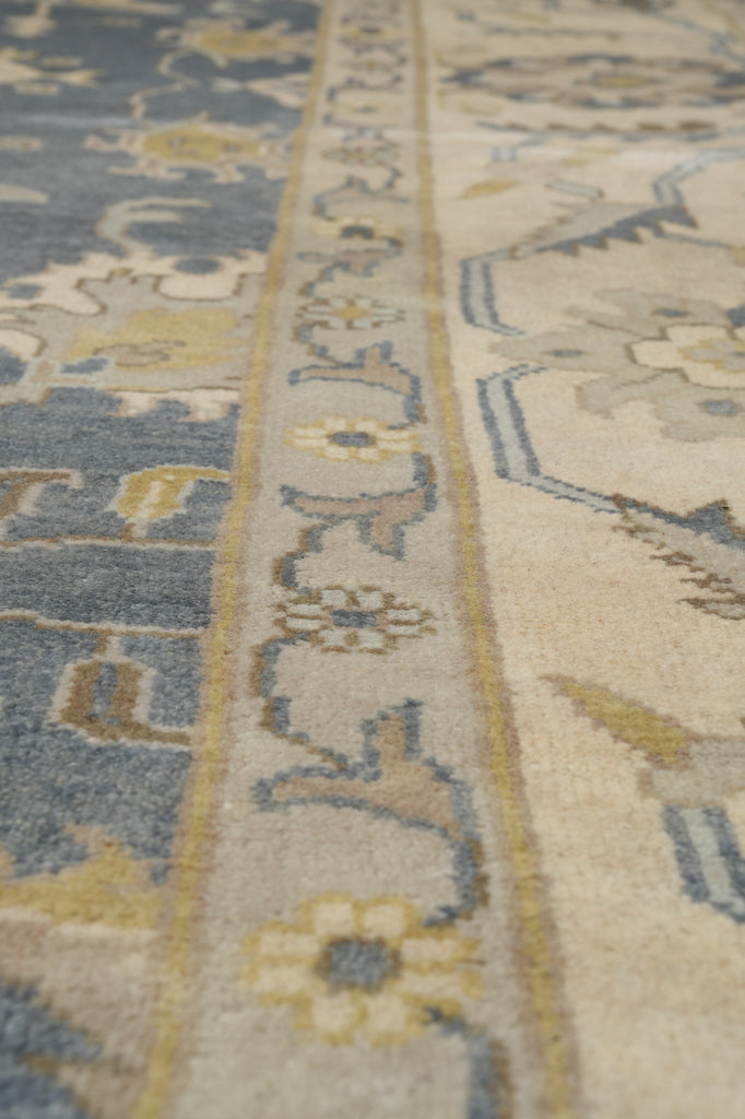 12 x 17 Large Handmade Wool Rug Gray #F-4539
