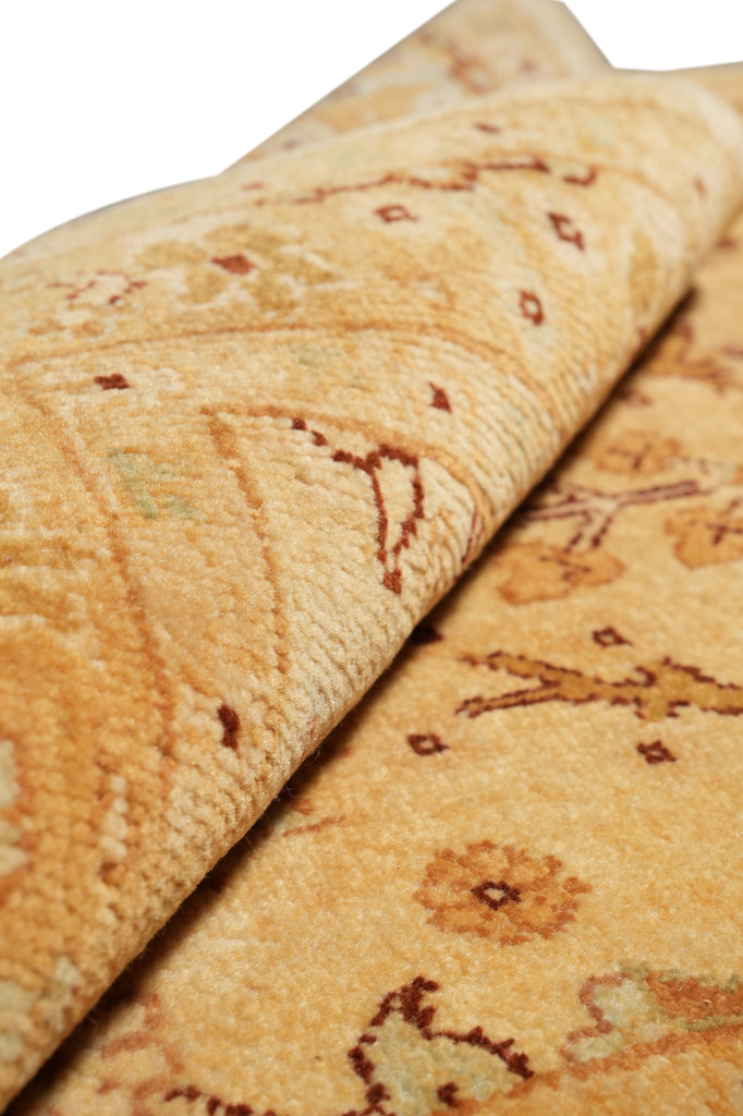 2.8 x 15.7 Feet Long Golden Handmade Oushak Runner Natural Wool #PIX-14437