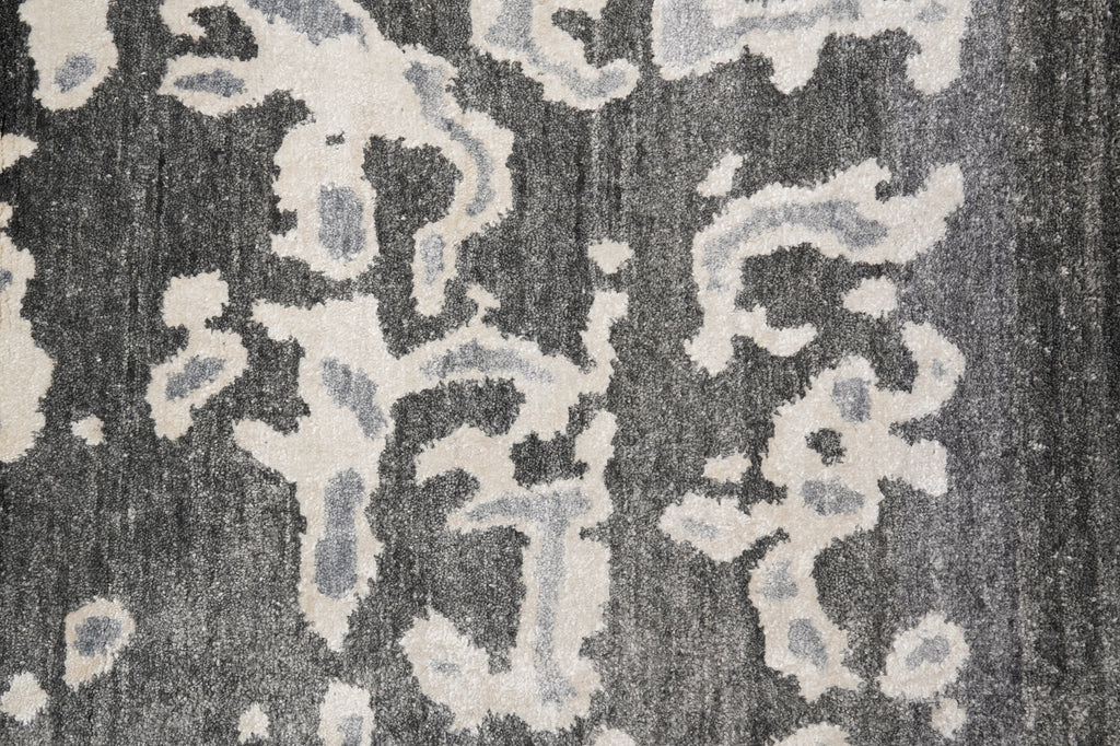 10 x 13.9 Modern Handmade Wool and Silk Quality Rug Gray #F-4541