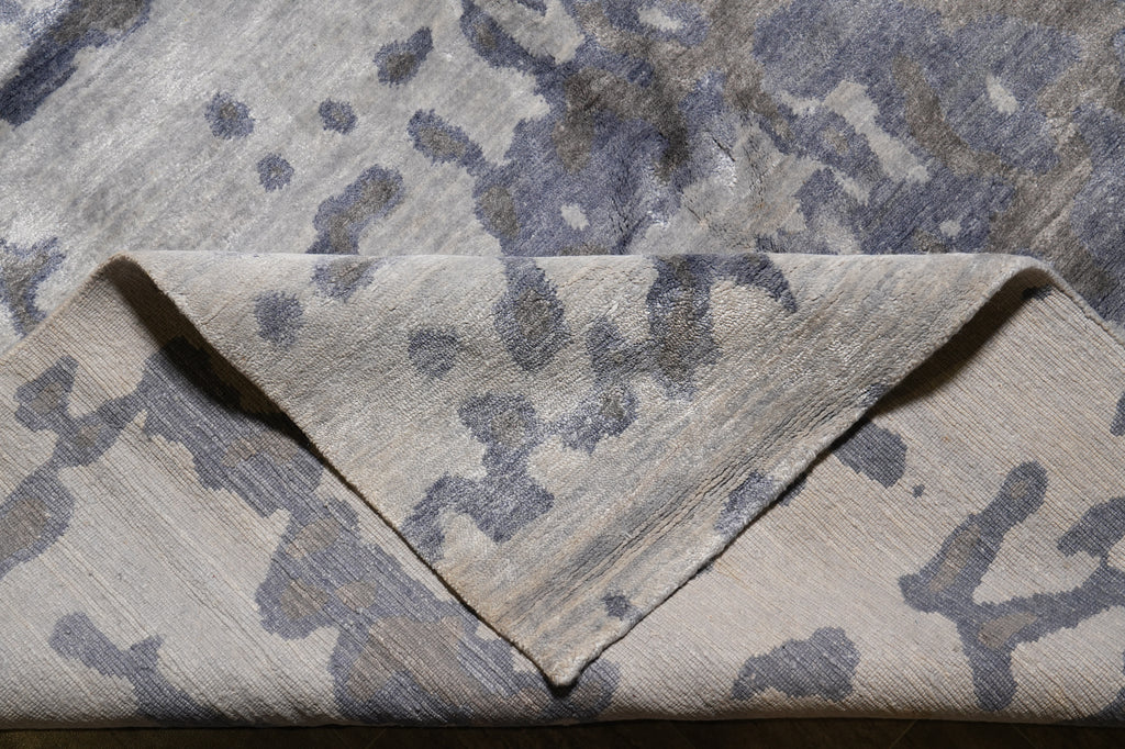 10 x 14 Quality Handmade Contemporary Rug Wool and Silk #F-4542