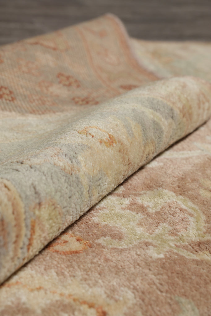 8.4 x 15.7 Rare Odd Size Wool Handmade Rug Rust Green #F-4543