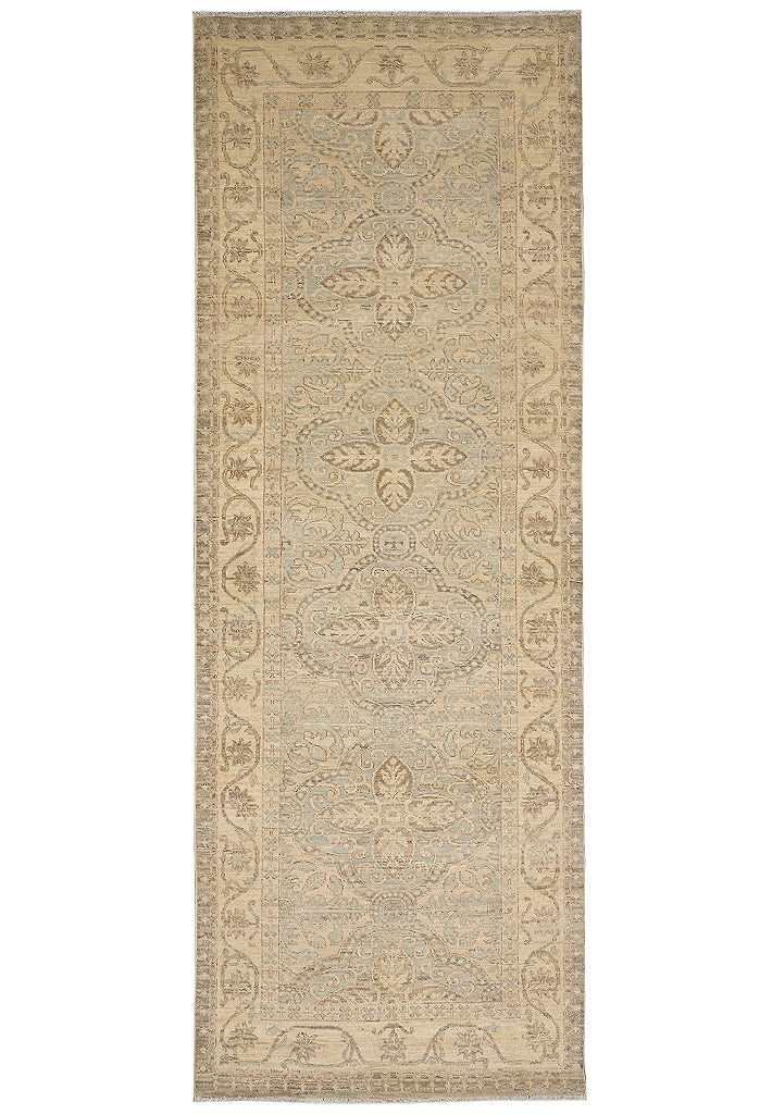 3.6 x 9.3 Lovely  Pastels Faded Colors Handmade Afghanistan Chotan Runner