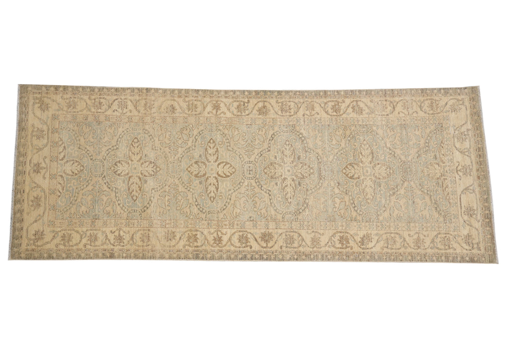 3.6 x 9.3 Lovely  Pastels Faded Colors Handmade Afghanistan Chotan Runner
