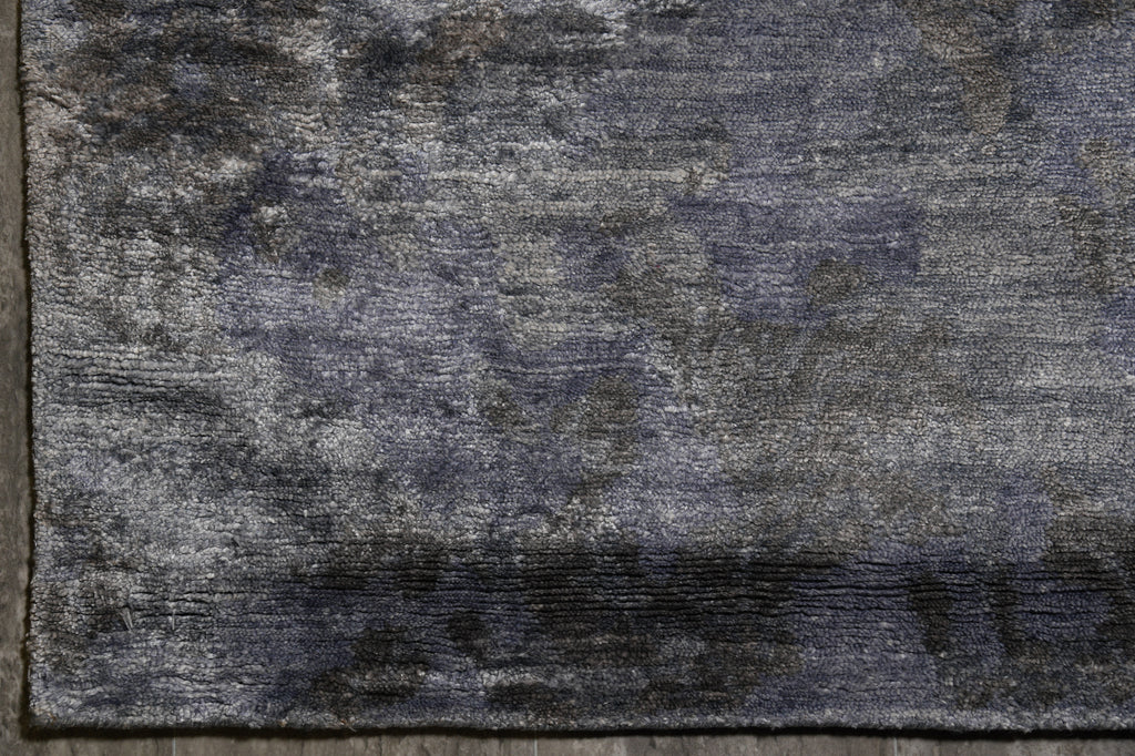10 x 14 Contemporary Handmade Wool Rug Soild Plain Denim Blue Color #F-4544