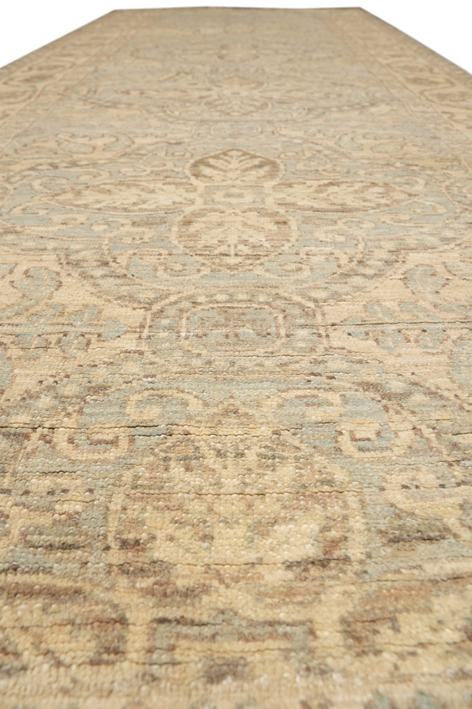 3.6 x 9.3 Lovely  Pastels Faded Colors Handmade Afghanistan Chotan Runner #B-77588