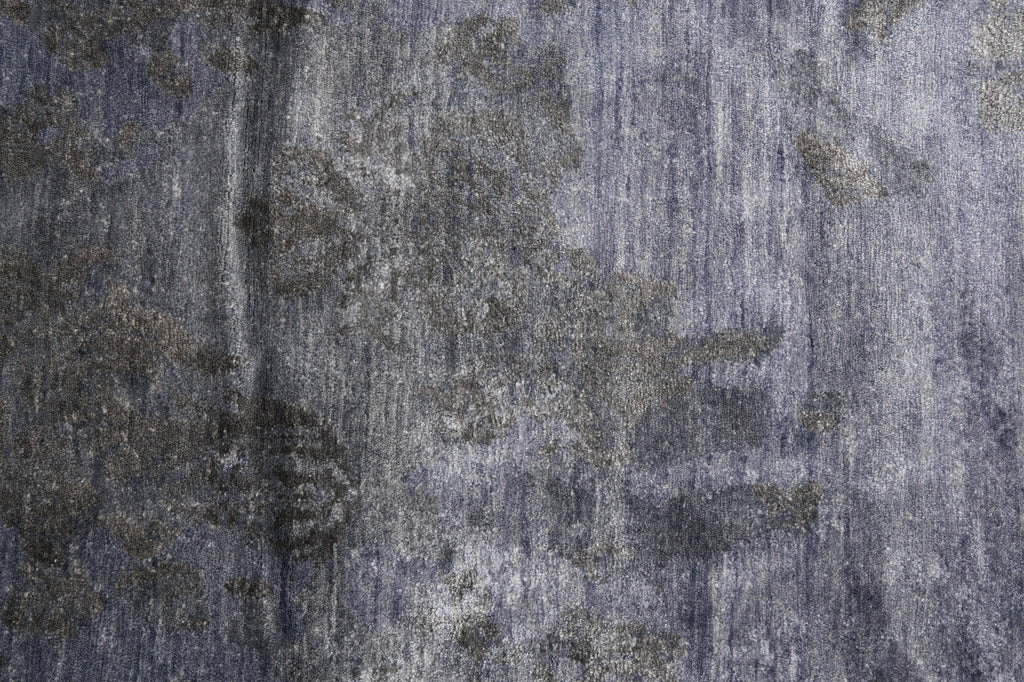 10 x 14 Contemporary Handmade Wool Rug Soild Plain Denim Blue Color #F-4544