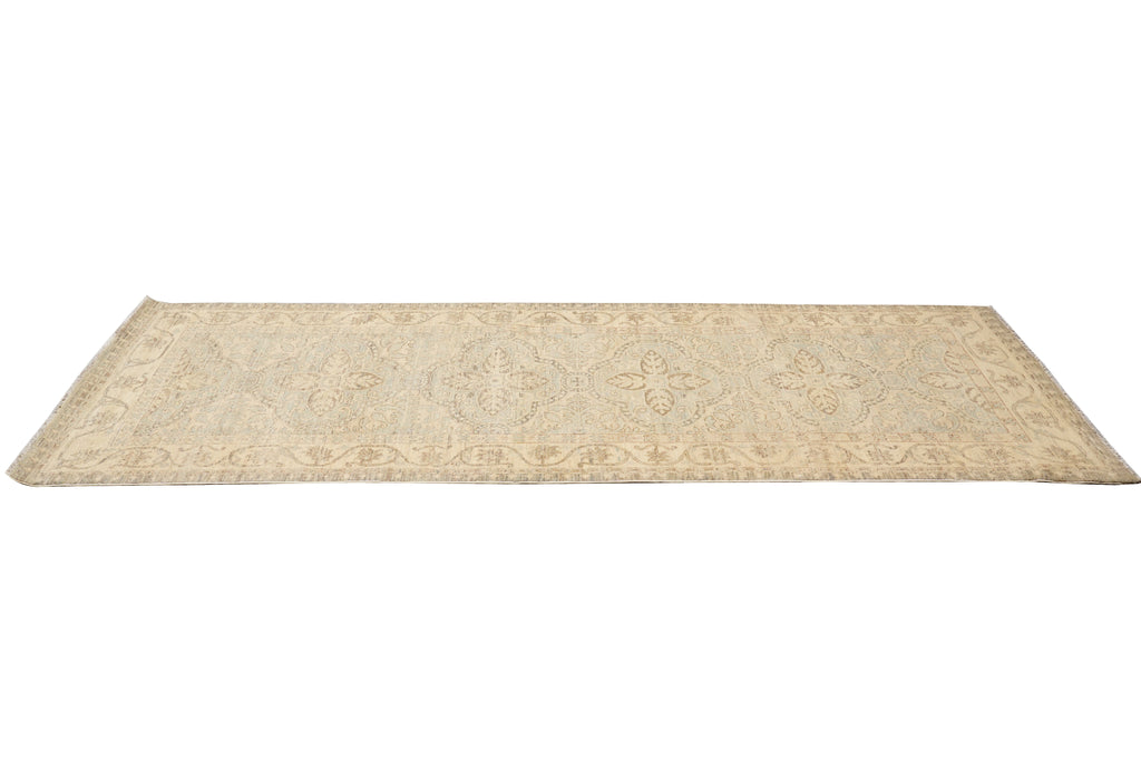 3.6 x 9.3 Lovely  Pastels Faded Colors Handmade Afghanistan Chotan Runner #B-77588