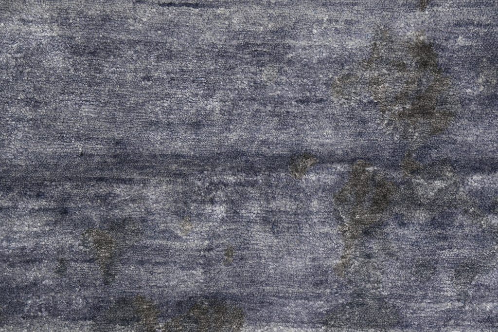 10 x 14 Contemporary Handmade Wool Rug Soild Plain Denim Blue Color #F-4544