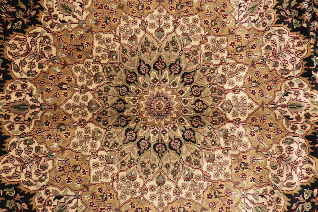 10 x 14 High Quality  Black Kermanshah Wool Handmade Rug #PIX-6819