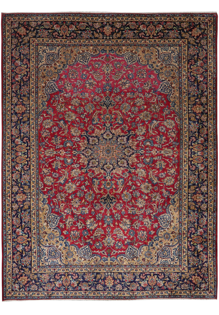 10 x 13 Sale Genuine Persian Najafabad Esfahan Wool Rug Red Blue Iran Traditional