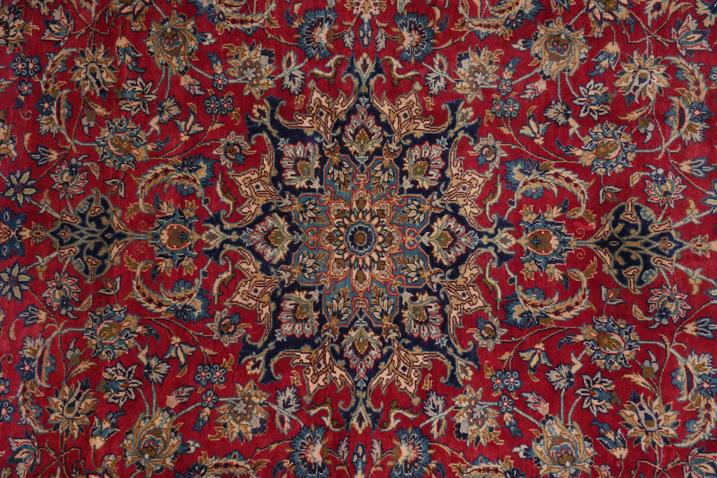 10 x 13 Sale Genuine Persian Najafabad Esfahan Wool Rug Red Blue Iran Traditional #F-4549