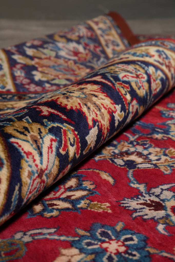 10 x 13 Sale Genuine Persian Najafabad Esfahan Wool Rug Red Blue Iran Traditional #F-4549