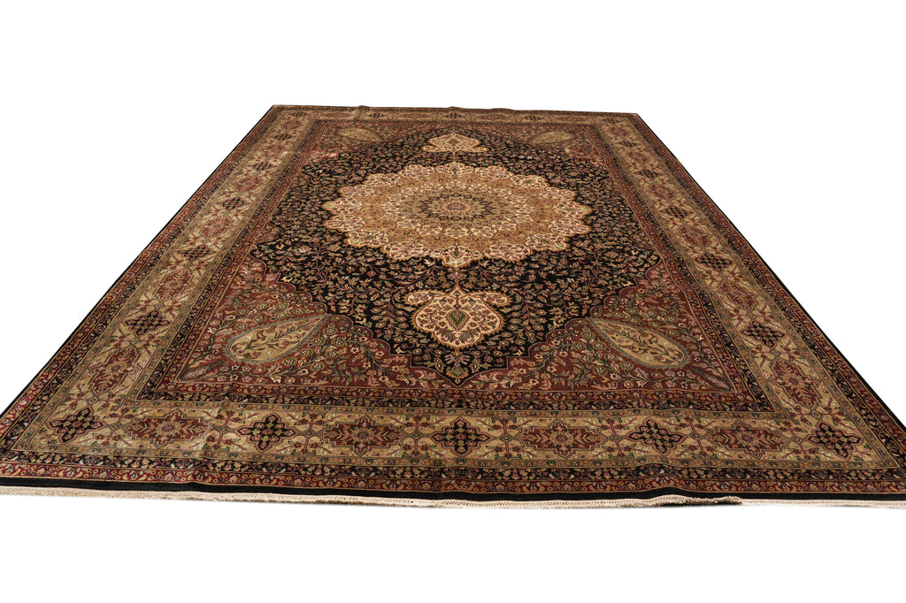 10 x 14 High Quality  Black Kermanshah Wool Handmade Rug