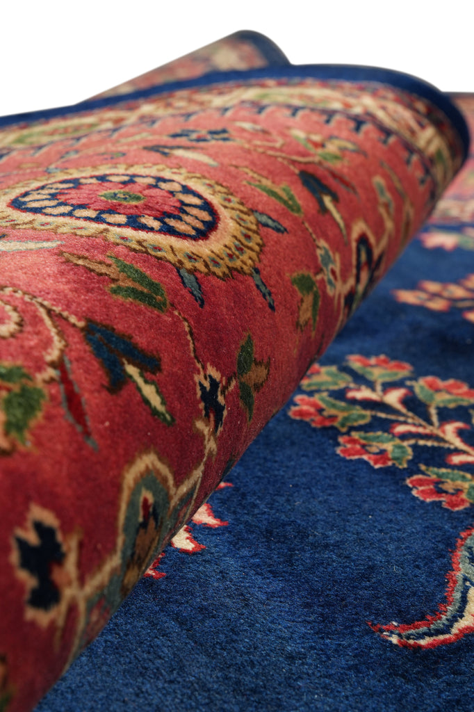 10 x 14 Sarouk Mohajeran Lustrous Silky Wool Blue Rug #PIX-15763