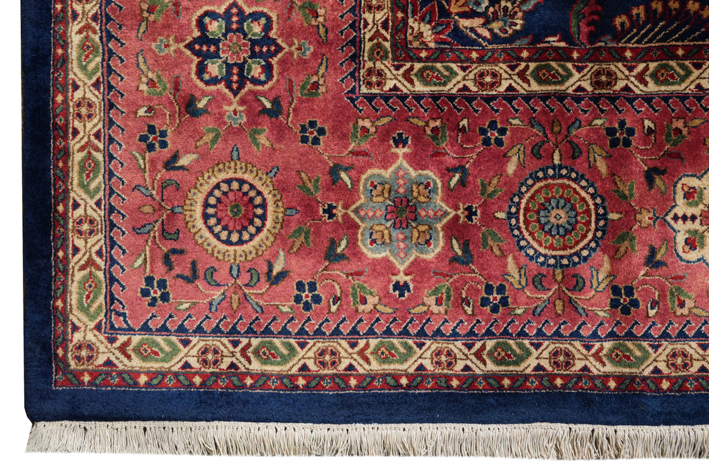 10 x 14 Sarouk Mohajeran Lustrous Silky Wool Blue Rug #PIX-15763