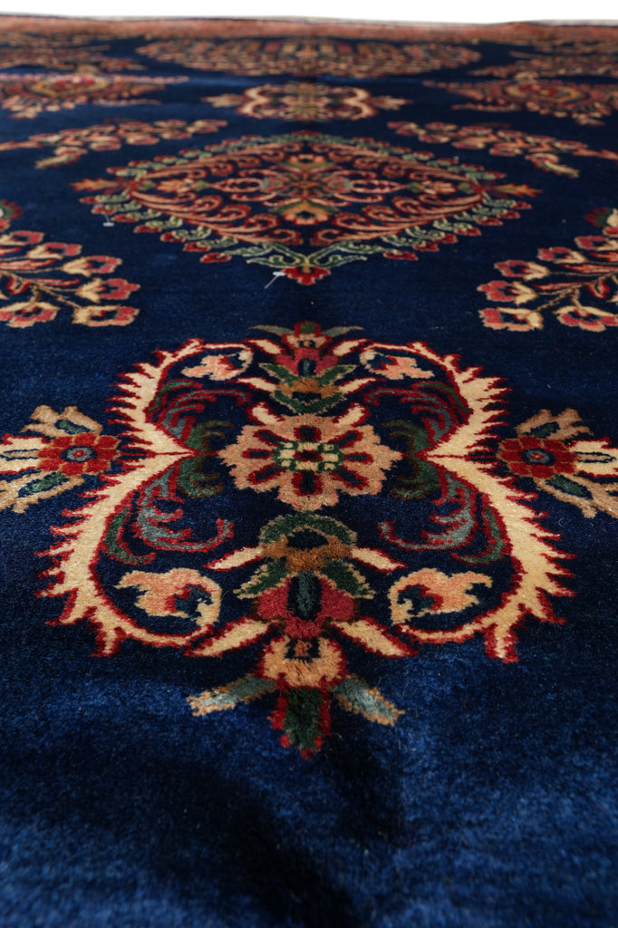 10 x 14 Sarouk Mohajeran Lustrous Silky Wool Blue Rug #PIX-15763