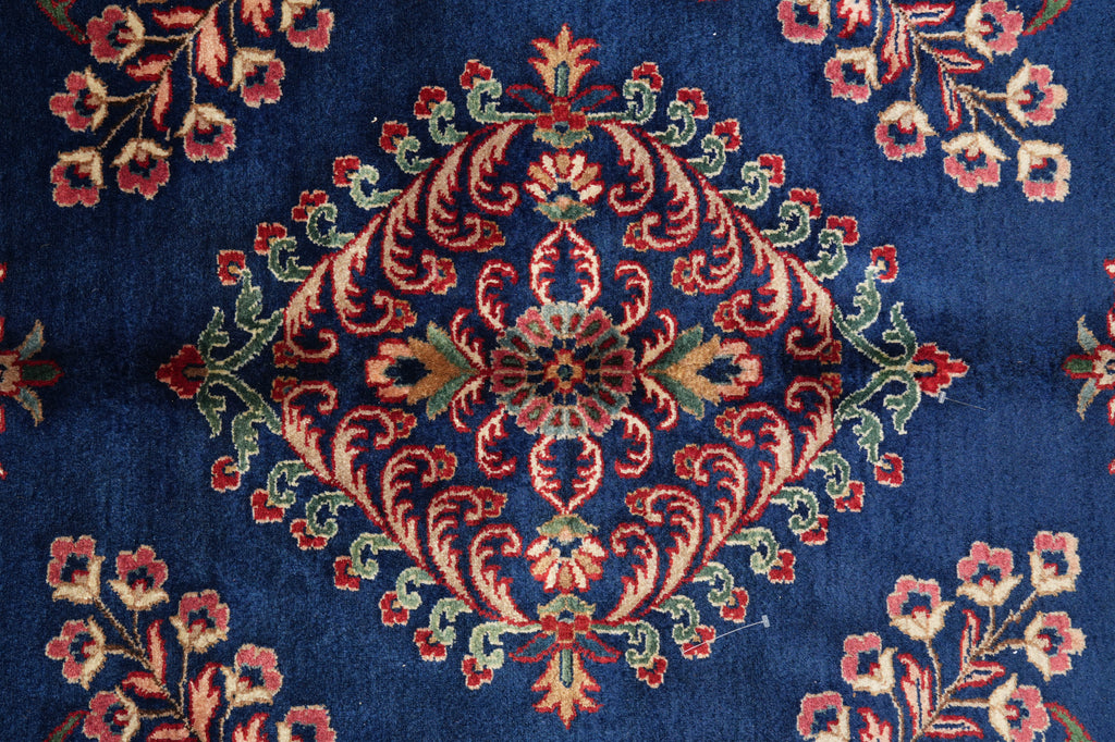 10 x 14 Sarouk Mohajeran Lustrous Silky Wool Blue Rug #PIX-15763