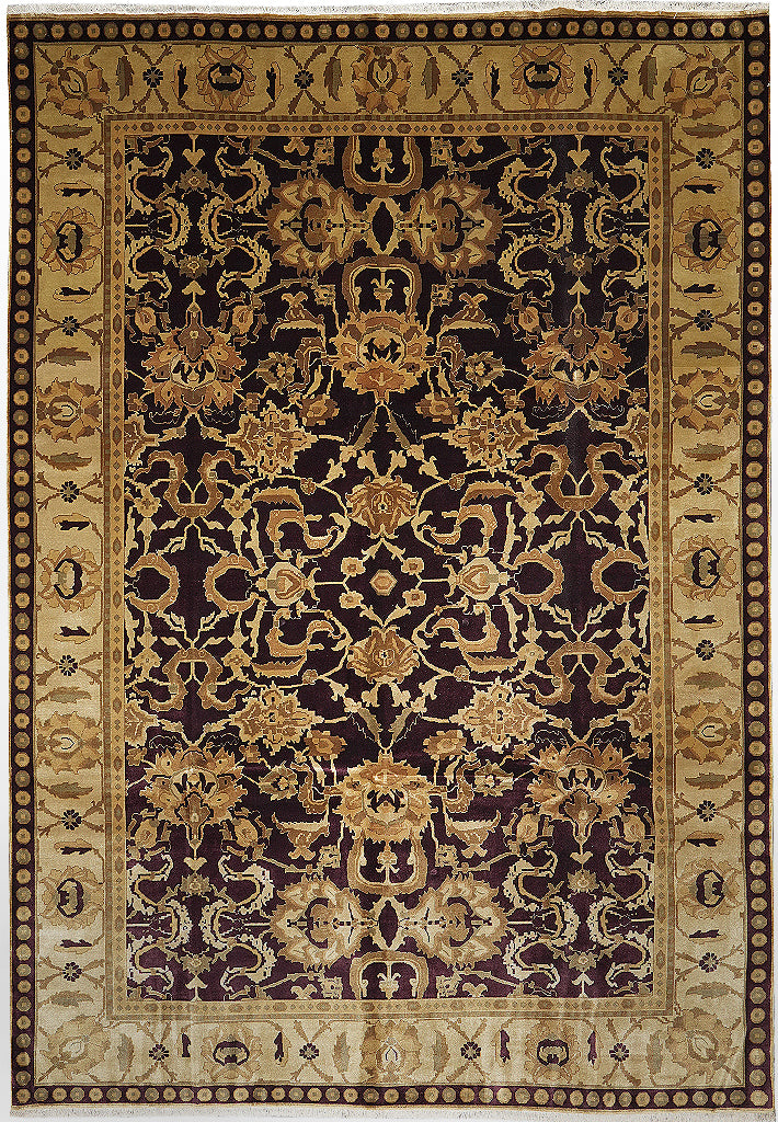 10 x 14 Eggplant Purple High Quality Agra Rug 