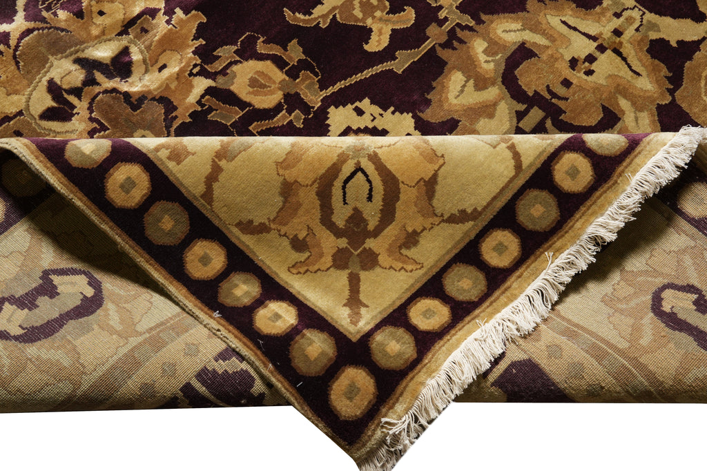 10 x 14 Eggplant Purple High Quality Agra Rug  #PIX-975