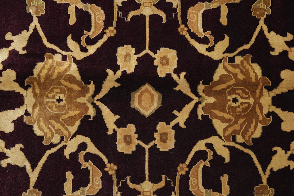 10 x 14 Eggplant Purple High Quality Agra Rug  #PIX-975