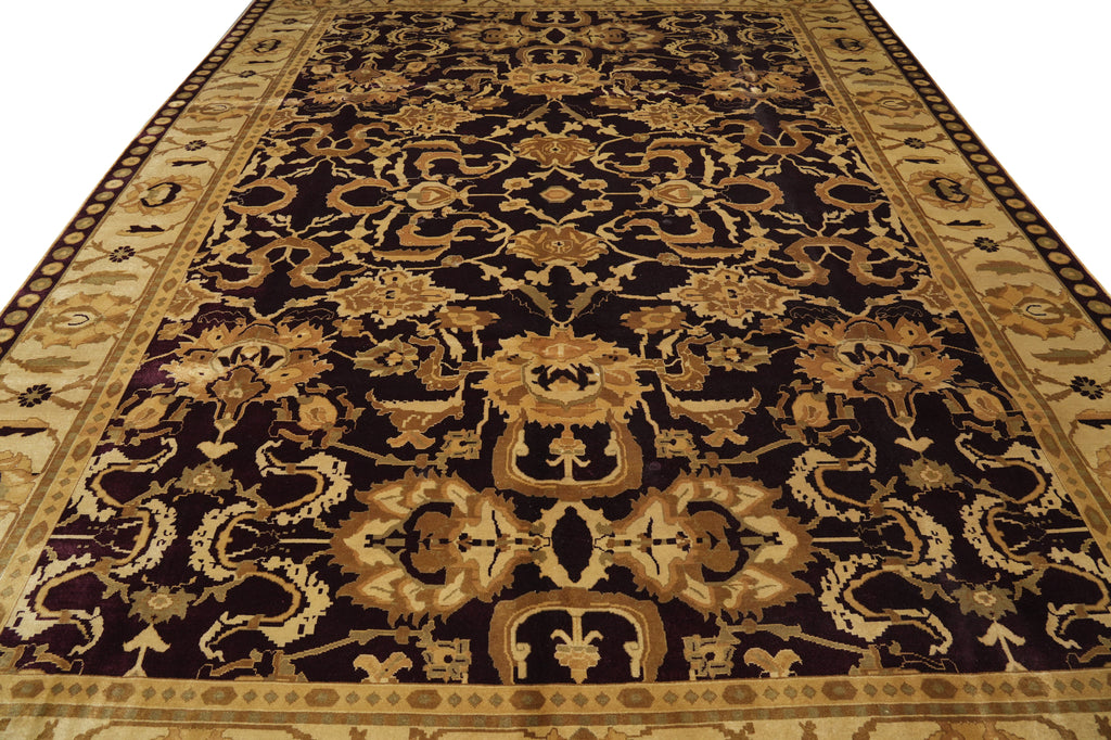 10 x 14 Eggplant Purple High Quality Agra Rug  #PIX-975