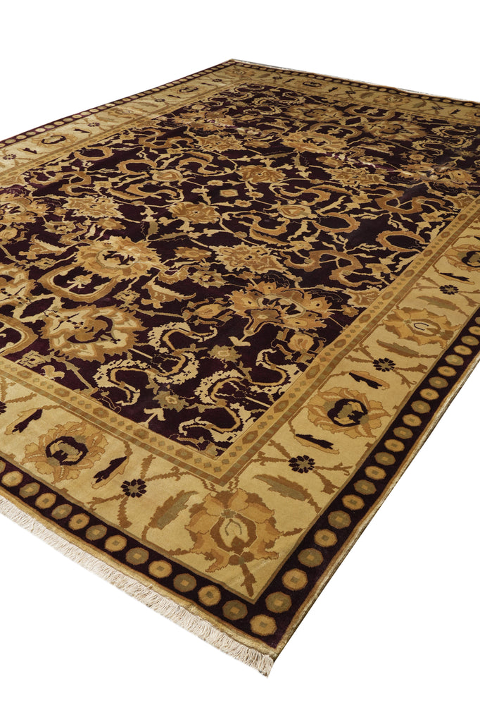 10 x 14 Eggplant Purple High Quality Agra Rug  #PIX-975