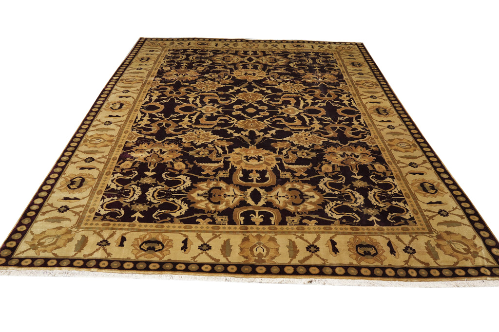 10 x 14 Eggplant Purple High Quality Agra Rug 