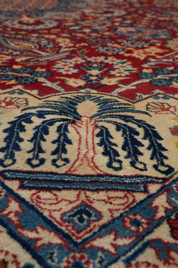 8.8 x 12 authentic Persian Najafabad Esfahan Rug Iran 1970's Sale #F-4551