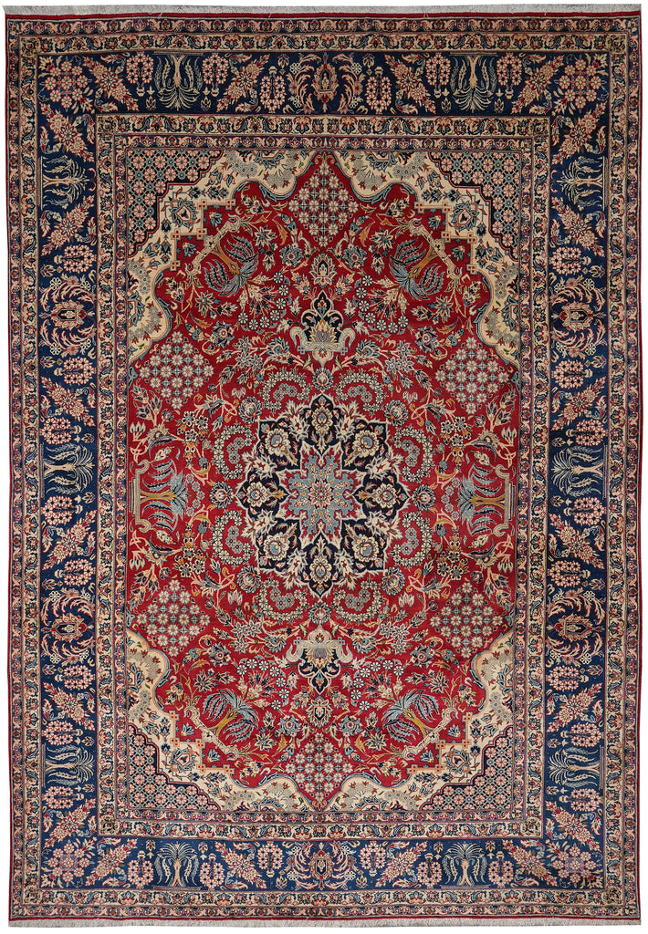 11 x 14.3 Authentic Persian Esfahan Najafabad Wool Iran Rug