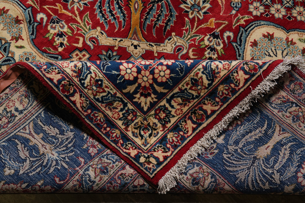 11 x 14.3 Authentic Persian Esfahan Najafabad Wool Iran Rug #F-4552