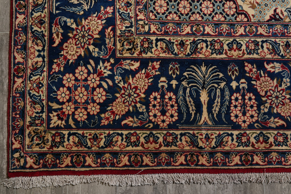 11 x 14.3 Authentic Persian Esfahan Najafabad Wool Iran Rug #F-4552