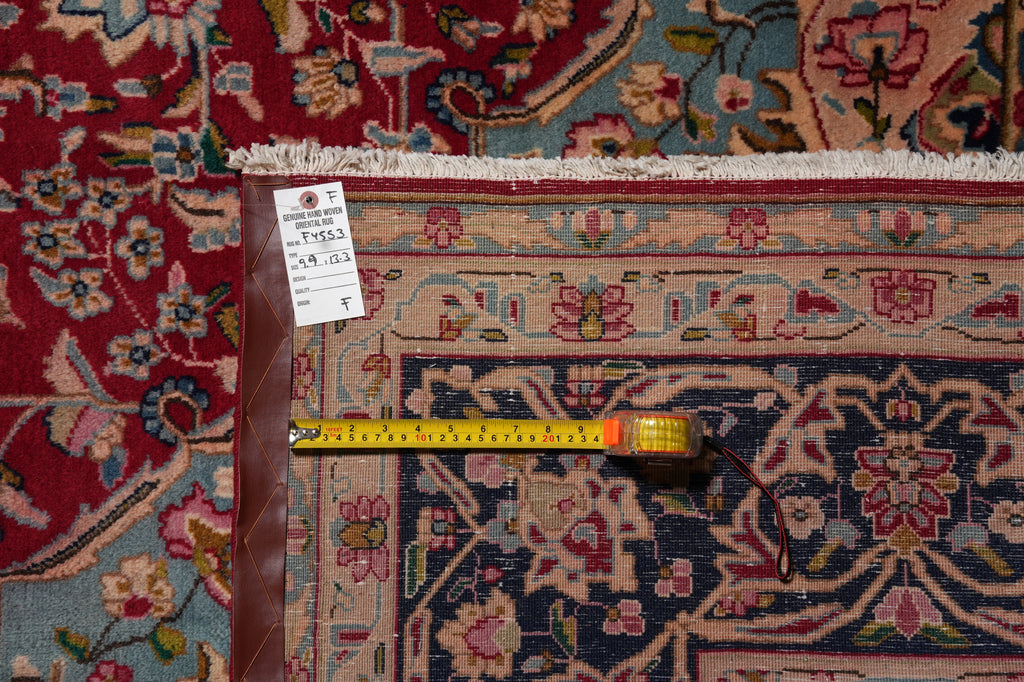 9.9 x 13.3 Authentic Persian Kerman Floral Rug 1970's Inventory Liquidation Sale #F-4553
