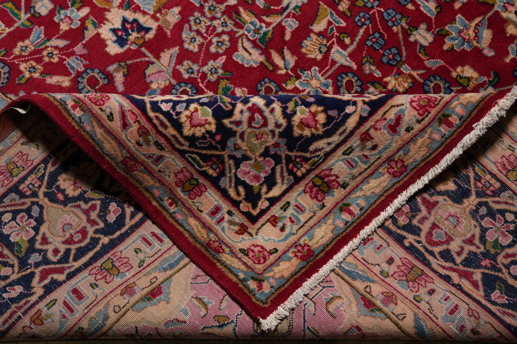 9.9 x 13.3 Authentic Persian Kerman Floral Rug 1970's Inventory Liquidation Sale #F-4553