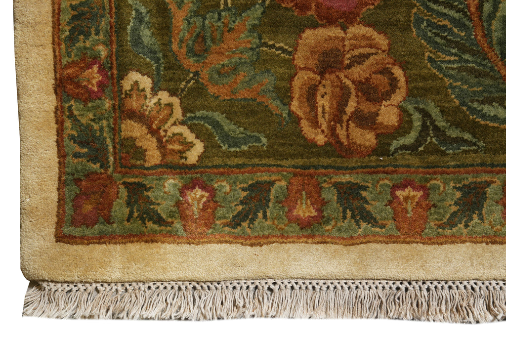 10 x 14 Floral Hand-Knotted Jaipur Rug #PIX-2293