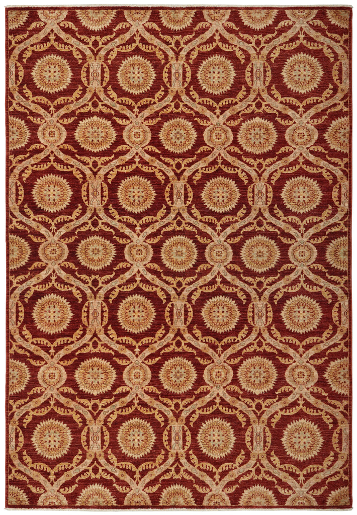 6 x 8.7 Hand-Knotted Transitional Chobi Peshawar Rug MODERN #HT-8825